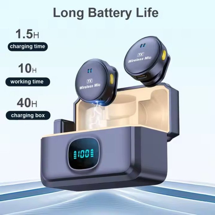 Q81-Dual-Portable Mic-Magnetic Clip-Lavalier-Wireless Microphone-5 Q81 Dual Portable Mic Magnetic Clip Lavalier Wireless Microphone