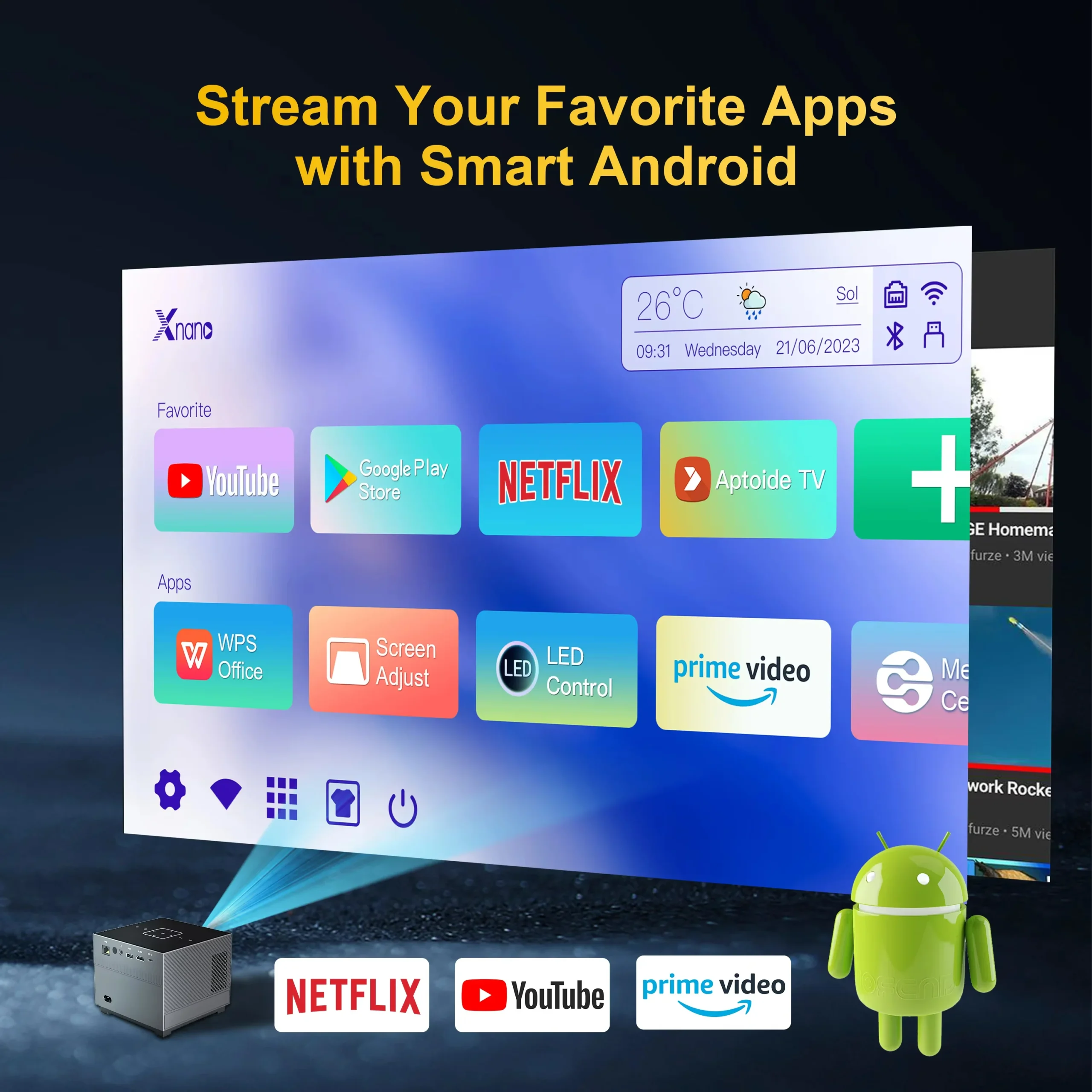 X3-Mini-5G-WIFI-LED-8K-Video-HD-720P-Home Video Projectors-5 X3 Nano Mini 5G WIFI LED 8K Video HD 720P Home