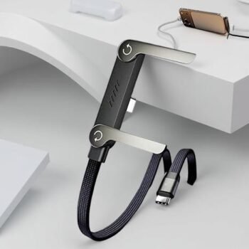 Unbreakable 240W Braided Fast Charge Cable with Built-in Phone Stand